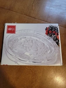 Mikasa Holiday Lights Angel Candy Cookie Dish Crystal Plate Sweet Dish 9" NIB - Picture 1 of 7