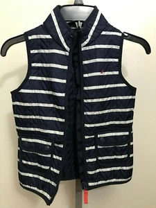 GIRLS NAUTICA STRIPE BLUE/WHITE VEST S/P8 PRE-OWNED - Picture 1 of 8
