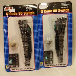 N Atlas Code 80 Nickel Silver LEFT & RIGHT #6 Remote Turnout Switch 2705 2706