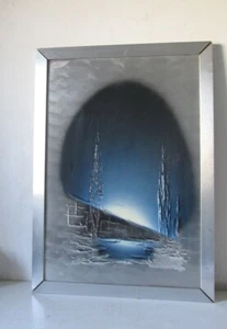 QUADRO ROBERTO FRASCHETTI ROFFI ( FABENE) SU LASTRA DI METALLO - Picture 1 of 8