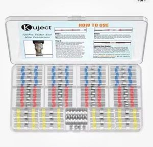Kuject 120PCS Solder Seal Wire Connectors, Self-Solder Heat Shrink Butt Solder - Picture 1 of 2
