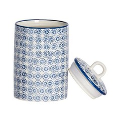 Kitchen Utensil Holder Pot Porcelain Kitchen Storage Blue Flower Design