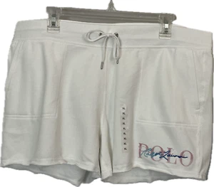 Polo Ralph Lauren Women's White Fleece Sweat Shorts Size XL - Picture 1 of 3