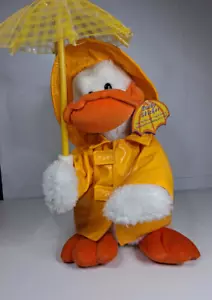 Vintage Mills Trading Singing Duck Plush “Singing in the Rain” 14” Works READAdd - Picture 1 of 5