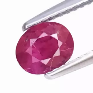 Piedras preciosas sueltas corte ovalado rubí natural rojo rosa 0,75 quilates "ver video" - Imagen 1 de 2