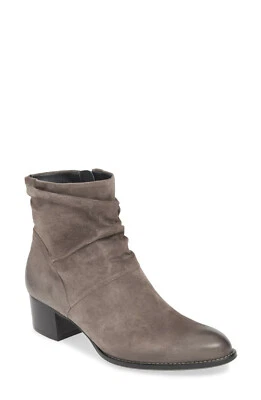 $480 PAUL GREEN Brianna Slouchy Bootie ALMOND ZIP NATURAL SUEDE 7  (TPO11.5) - Image 1 of 4