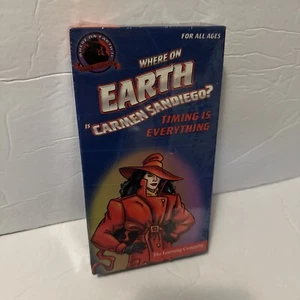 WHERE ON EARTH IS CARMEN SANDIEGO Timing is Everything VHS Tape New Sealed - Picture 1 of 2