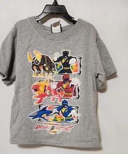 Vintage 2001 Grey Power Ranger Short Sleeve T-Shirt Size Small (5-6) - Picture 1 of 4