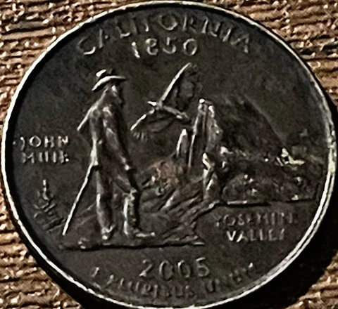 California 1850 D ERROR 2005 quarter John Muir improperly annealed BLACK BEAUTY Cover