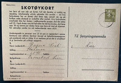 1944 Noruega Papelería Postal Paquete Recibo Tarjeta Cubierta A Lier P Foto 1 de 2