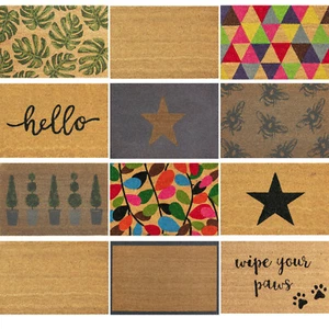 All Creations 60x90cm Pattern Designs Coconut Coir Door Floor Mat Large Novelty - Picture 1 of 13