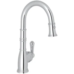 Perrin and Rowe U.4743-ULB-2 Chrome Georgian Era Pull-Down Bar Mixed Faucet - Picture 1 of 9