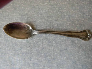 "Cuchara pequeña de plata níquel de 4,25"" R Wallace 1835 anterior a 1900 (triple sección) ¡RARA! - Imagen 1 de 5