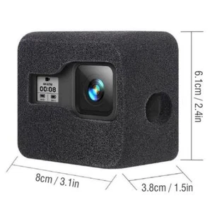 Couvre Vent Foam Réducteur De Bruit De Vent Compatible Avec GoPro Hero 8 - Picture 1 of 6