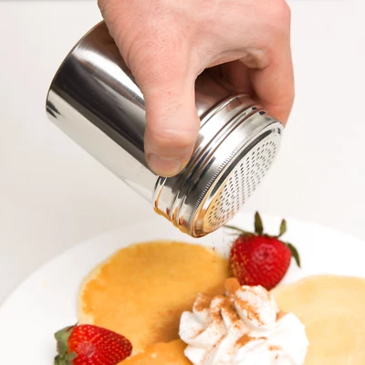 AGITADOR DE DRAGADO 10 OZ CONDIMENTO DE ALUMINIO, ESPECIAS, SAL, TORNILLO DE PIMIENTA EN LA PARTE SUPERIOR PULIDO Foto 1 de 3