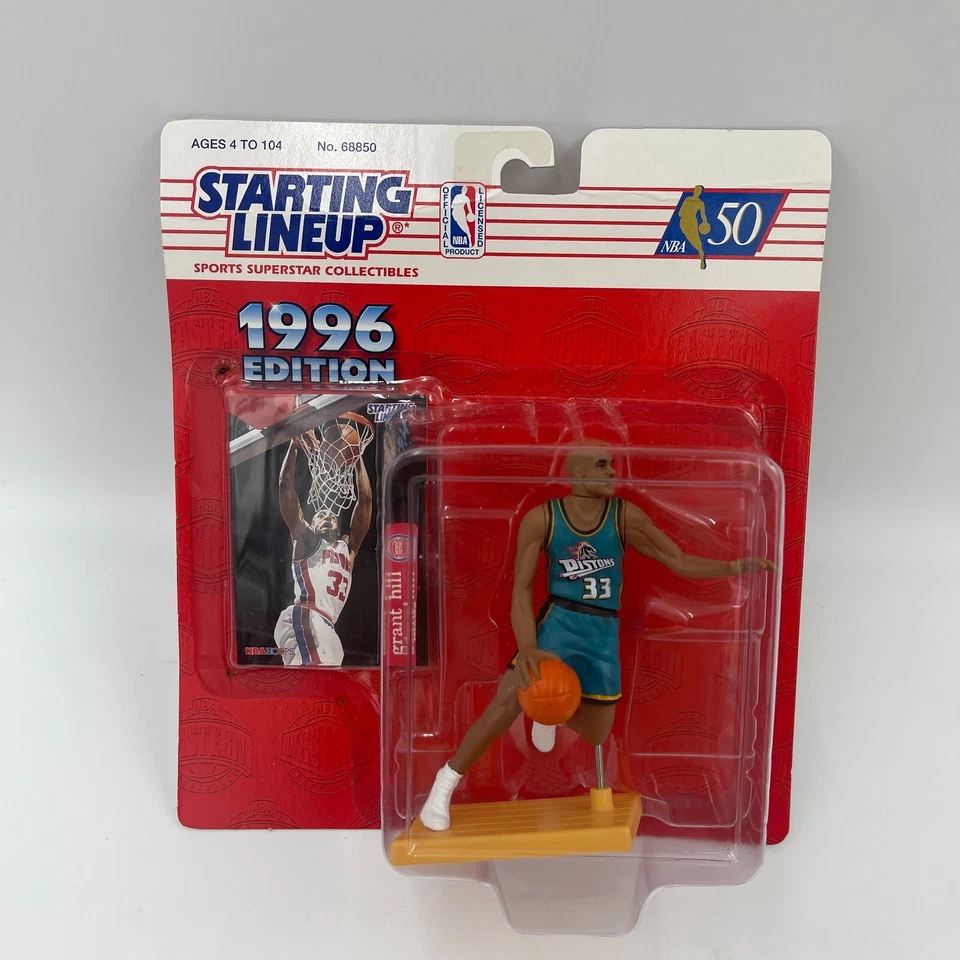 1996 Starting Lineup NBA 50th Grant Hill #69044 Kenner Detroit Pistons