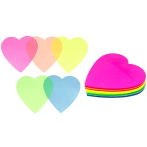 Wrapables Waterproof Transparent Sticky Notes (Set of 5), Hearts - Picture 1 of 7