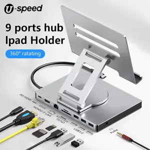 4K 60Hz Output Gigabit Ethernet Port Rotating Stand for Tablets/Ipads Type-C Hub - Picture 1 of 5