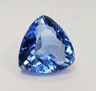 Trillion Cut Spinel Blue Natural 35+ Ct Loose Gemstone Use For Different Purpose - Image 1 of 4