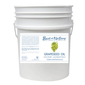 Best of Nature 100% Pure Grapeseed Massage Body Carrier Oil - 5 Gallon Pail - Picture 1 of 2