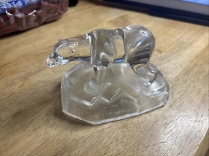 Vintage Glass Art Lead Crystal Polar Bear Lalique? - Picture 1 of 7