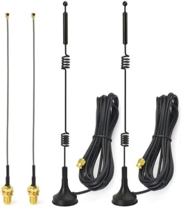 2,Dual Band WiFi Magnetic Base RP-SMA Male Antenna 15cm IPX U.FL for Wireless - Picture 1 of 11