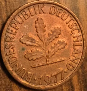 1977 GERMANY 1 PFENNIG COIN - Picture 1 of 2