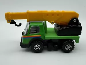 Vintage Arco Crane Truck Diecast Toy Green And Yellow - Picture 1 of 9