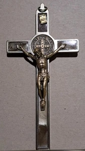 St Benedict Crucifix, Enamel 6” Inch - Picture 1 of 16