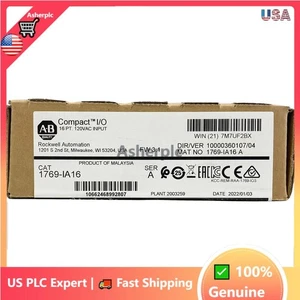 New Allen Bradley 1769-IA16 CompactLogix 16pt 120VAC Input SER A US Free Tax - Picture 1 of 1