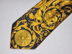 UNBRANDED [ GEOMETRIC ]  men's tie 100% Silk Made in Italy - Picture 1 of 3