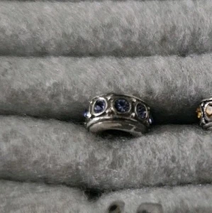 Chamilia Charm - February Birthstone Amethyst Sterling Silver 925 Fits Bracelets - Picture 1 of 2