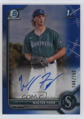 2022 Bowman Draft Chrome Pick Blue Refractor /150 Walter Ford #CDA-WFD Auto - Image 1 of 2