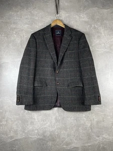 Barutti Harris Tweed Blazer handgewebt schottische Wolle grau kariert Größe S44 - Bild 1 von 11