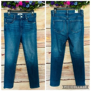Paige Women’s Blue Medium Wash High Rise Stretch Skinny Jeans Size 27 NWOT - Picture 1 of 13