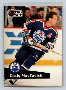 1991-92 Pro Set French #77 Craig MacTavish Edmonton Oilers - Picture 1 of 2