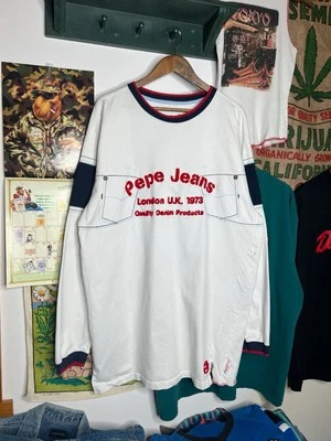Vintage Pepe Jeans Bordados Manga Larga Hombres 2XL Foto 1 de 4
