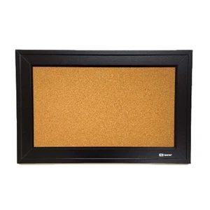 Cork Bulletin Board, Framed Corkboard, 11” x 17”, Black Frame, Message Board ... - Picture 1 of 6
