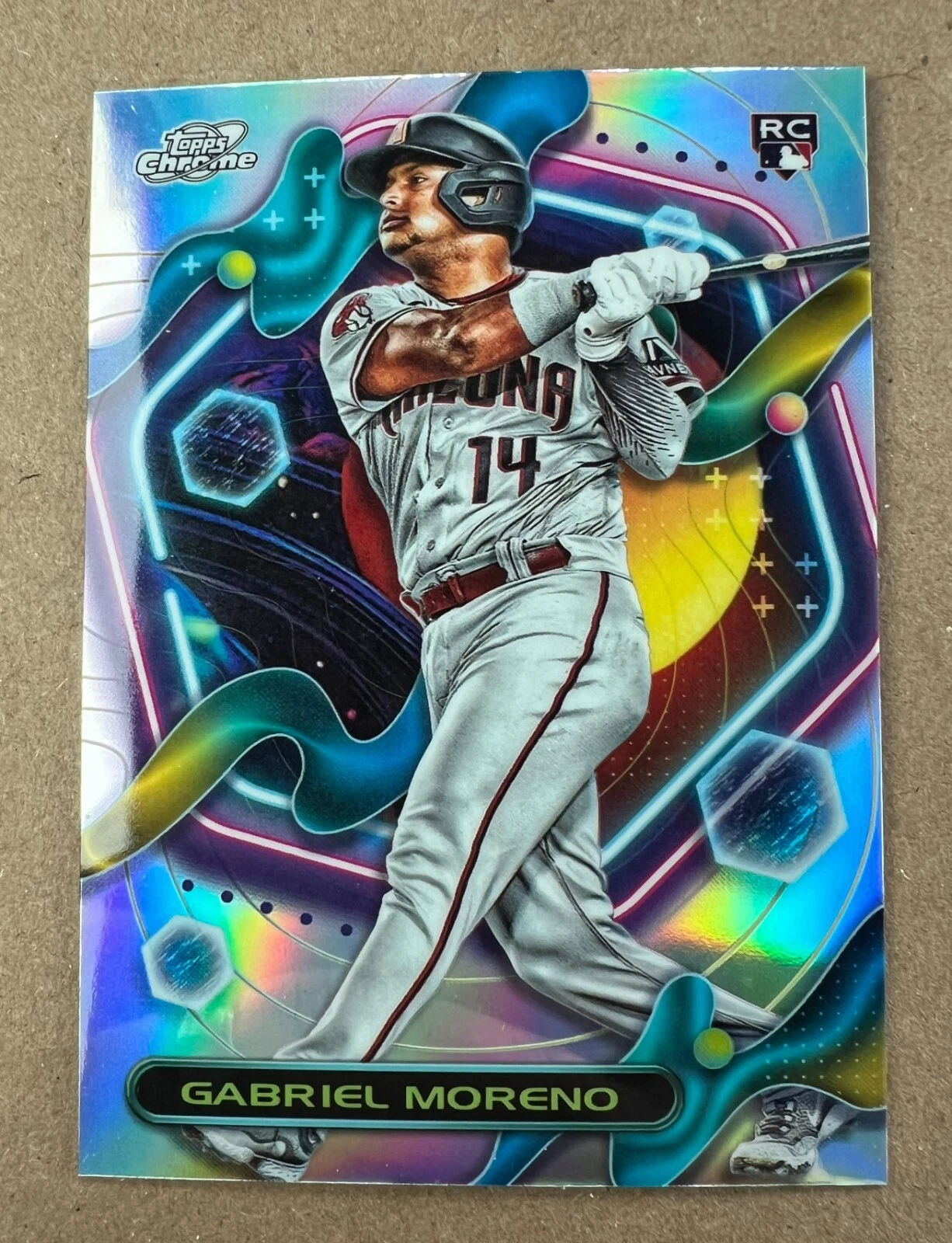 2023 Topps Chrome Cosmic Gabriel Moreno Rookie Refractor #14 Diamondbacks