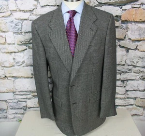 TALLIA UOMO cappotto sportivo uomo vintage lana grigio tweed due bottoni senza sfiato 44 L - Foto 1 di 10