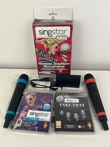 Sony PS3 PlayStation SingStar Wireless Mikrofone & Dongle & 2 Spiele getestet - Bild 1 von 6