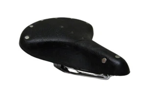 VASAD Vintage Black Leather Bike Saddle Japan (G36) - Picture 1 of 11