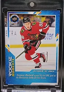 Connor Bedard 2024 Upper Deck Rookie Moments "1st Goal" NHL Hockey RC #NHCD-31 - Foto 1 di 3