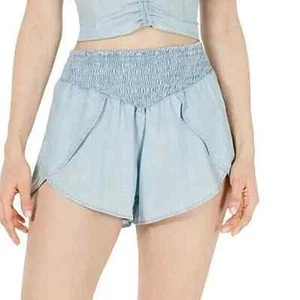 NEW! women's Guess XL blue smock tulip pull on shorts - Picture 1 of 12