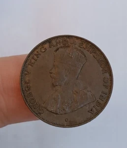 1934 HONG KONG ONE 1 CENT KING GEORGE VI COIN - Picture 1 of 2