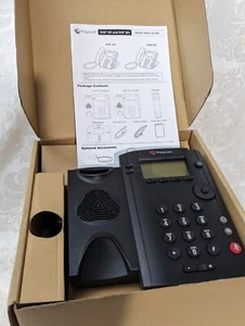 Polycom VVX 101 Desktop Wall Mountable IP SIP POE Media Phone 2200-40250-001 - Picture 1 of 3