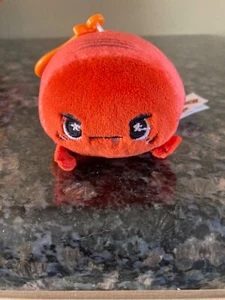 Moosh Moosh Clipz Soft Plush Animal Keychain Bag Clip Sebbie the Crab - Picture 1 of 7