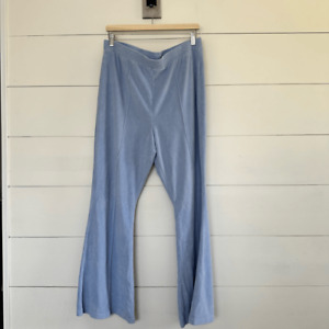 Aerie Women’s Extra Large Blue Ribbed Velvet Flare Pants