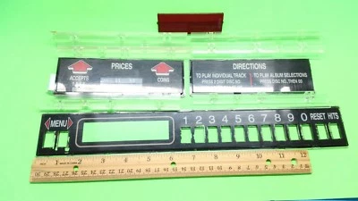 ROCKOLA CD JUKEBOX 8000X INTRIGUE FRONT PLASTIC DECALS - Image 1 of 4