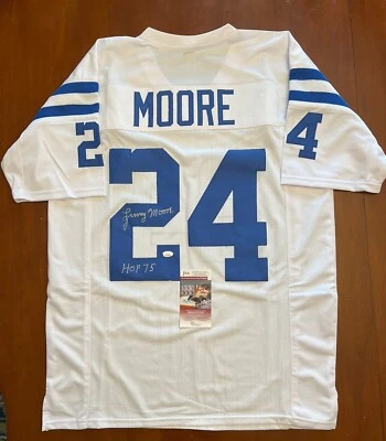 Lenny Moore Autographed Baltimore Colts  Certified Custom Pro Jersey JSA COA - Image 1 of 4